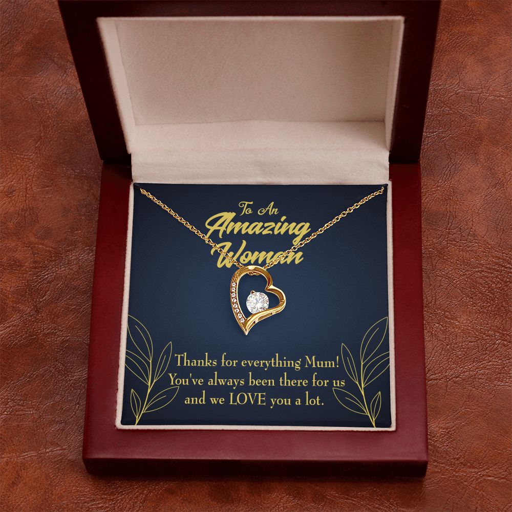 To Mom We Love You Forever Necklace w Message Card-Express Your Love Gifts