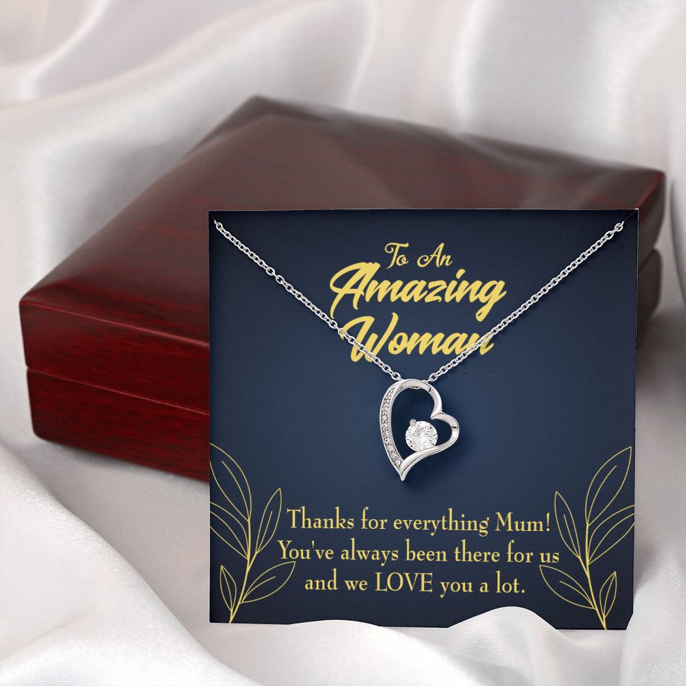 To Mom We Love You Forever Necklace w Message Card-Express Your Love Gifts