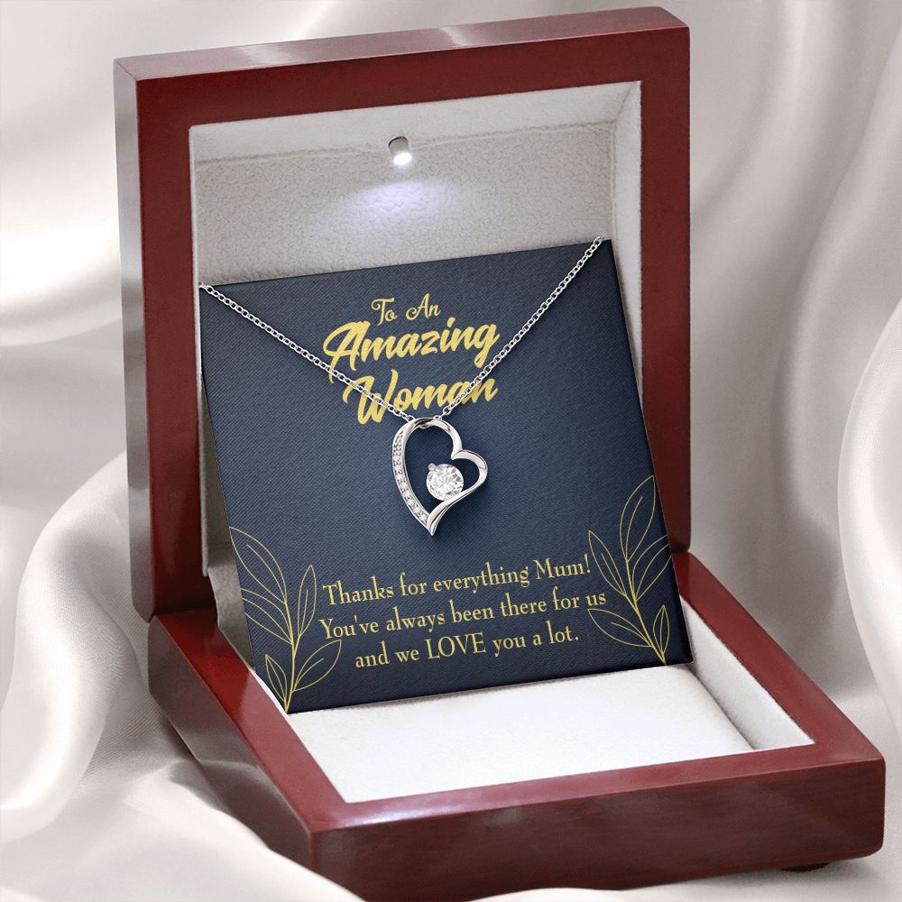 To Mom We Love You Forever Necklace w Message Card-Express Your Love Gifts