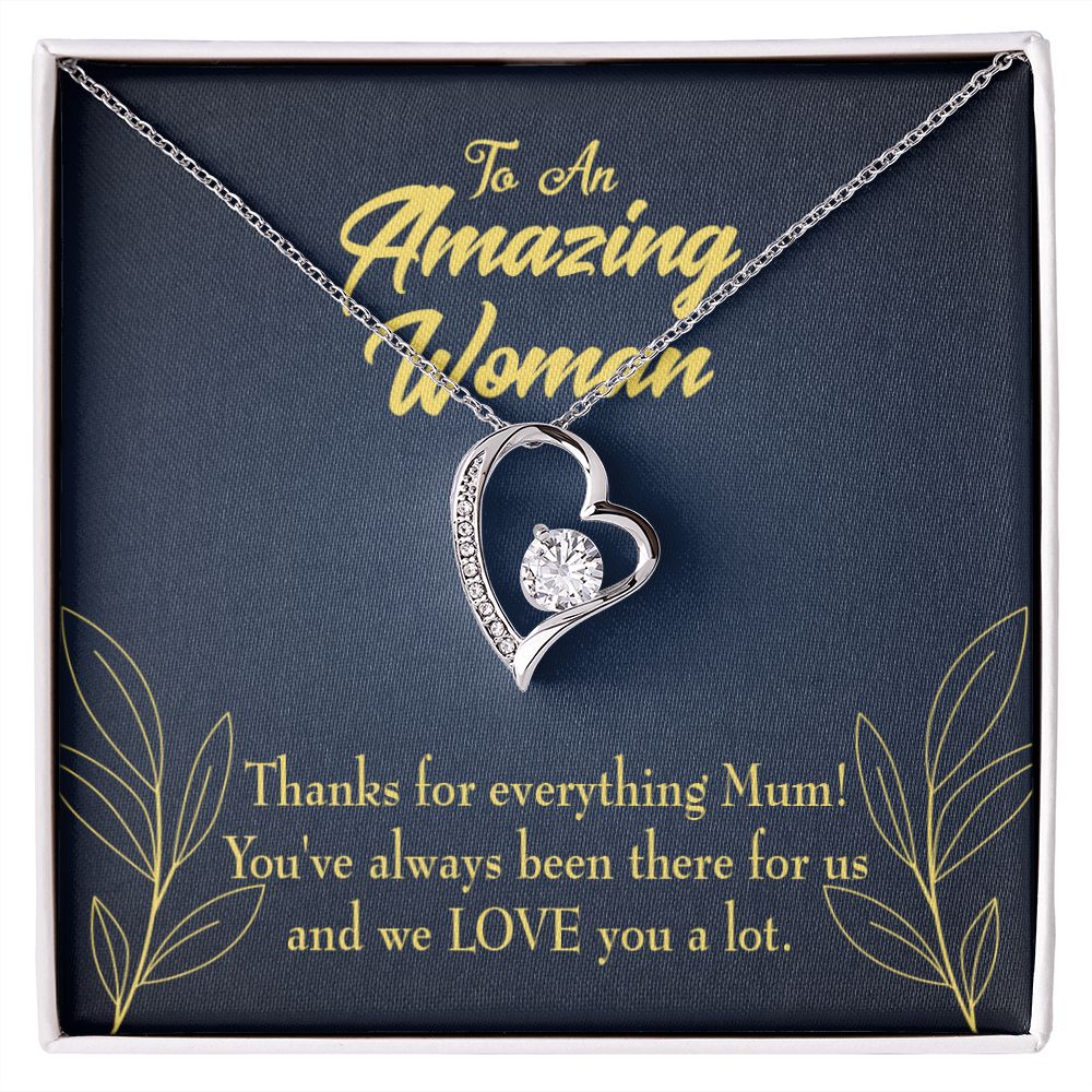 To Mom We Love You Forever Necklace w Message Card-Express Your Love Gifts