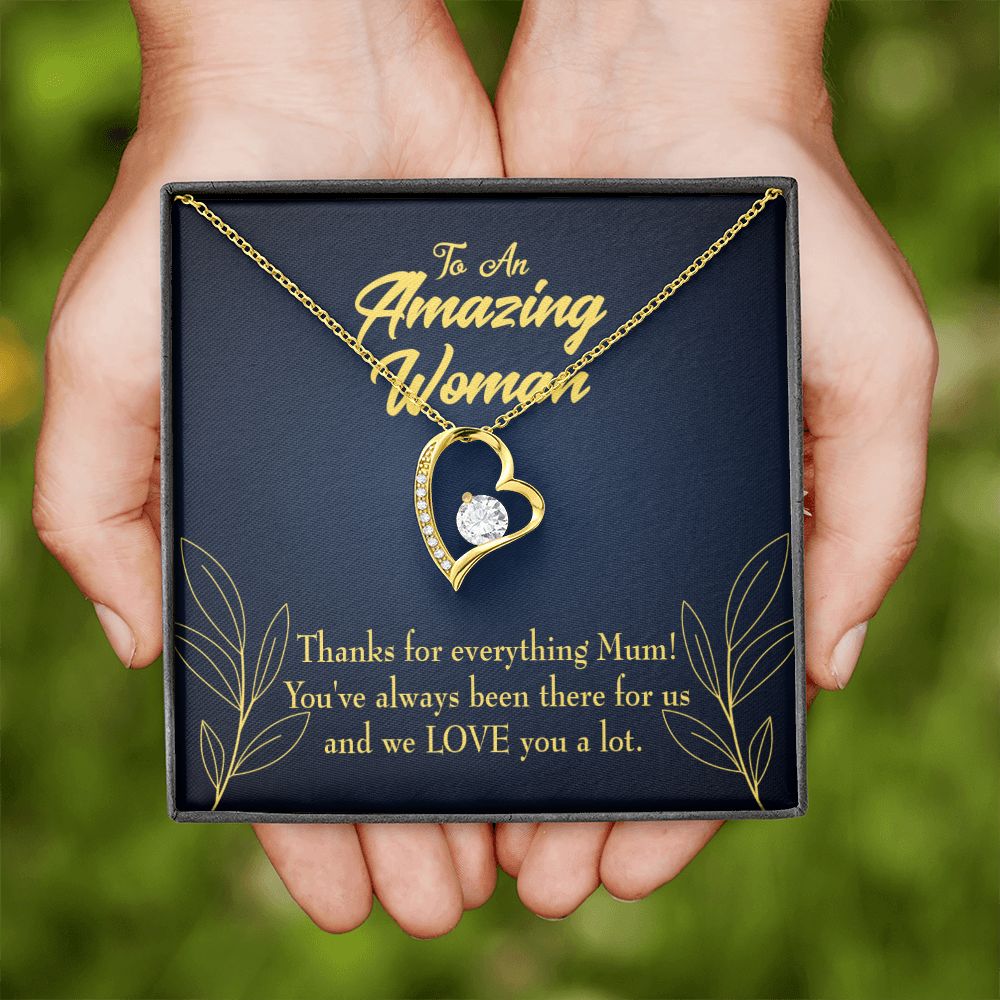 To Mom We Love You Forever Necklace w Message Card-Express Your Love Gifts