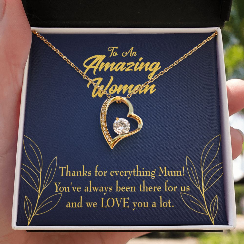 To Mom We Love You Forever Necklace w Message Card-Express Your Love Gifts