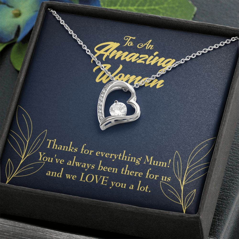 To Mom We Love You Forever Necklace w Message Card-Express Your Love Gifts