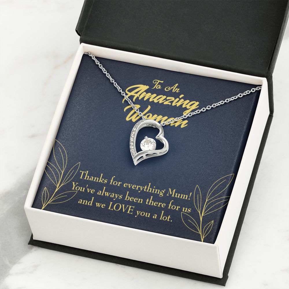 To Mom We Love You Forever Necklace w Message Card-Express Your Love Gifts