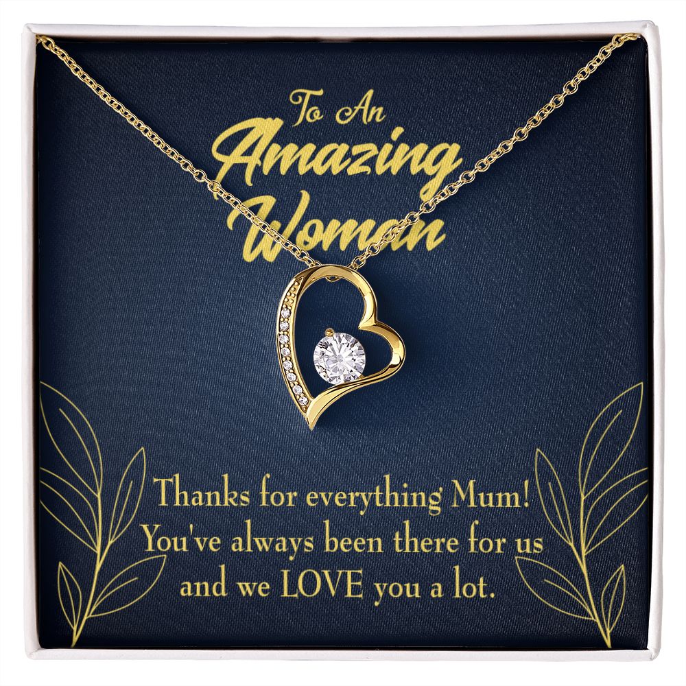 To Mom We Love You Forever Necklace w Message Card-Express Your Love Gifts