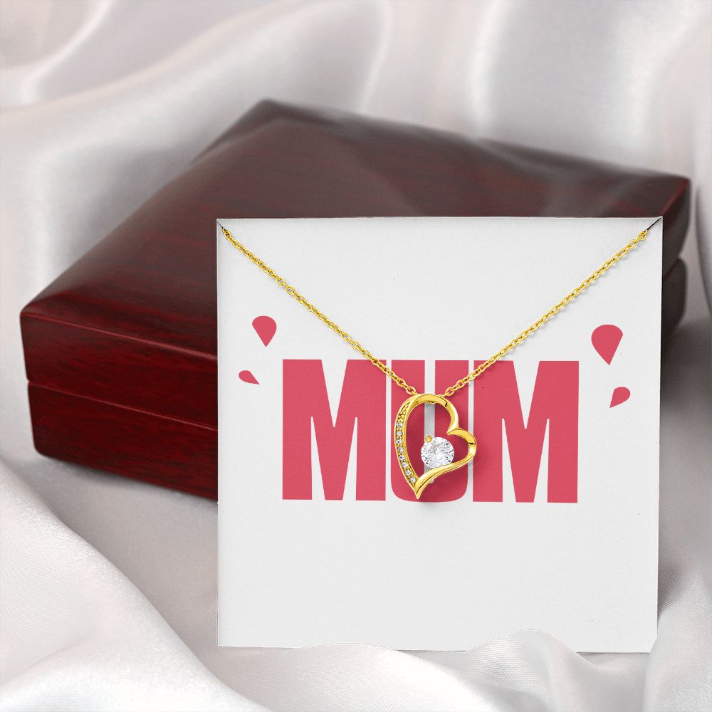 To Mom Wife Mum Boss Forever Necklace w Message Card-Express Your Love Gifts