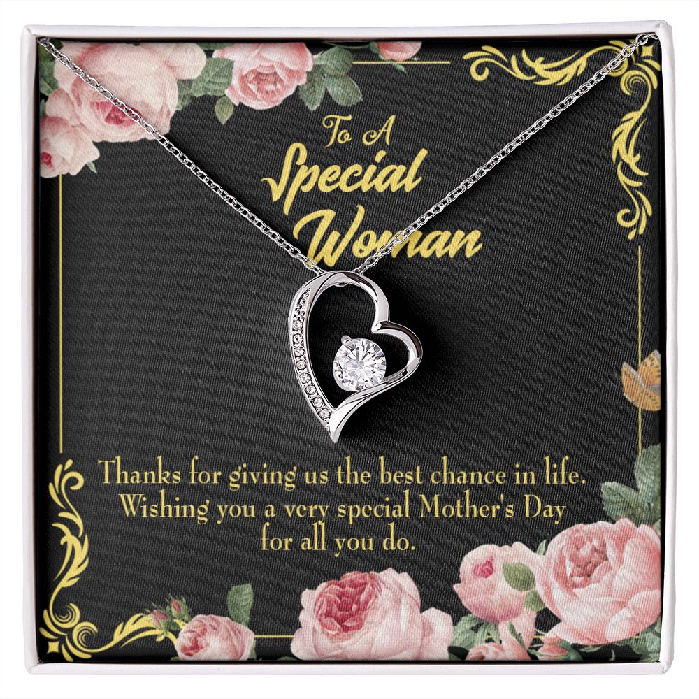 To Mom Wishing You Mom Forever Necklace w Message Card-Express Your Love Gifts
