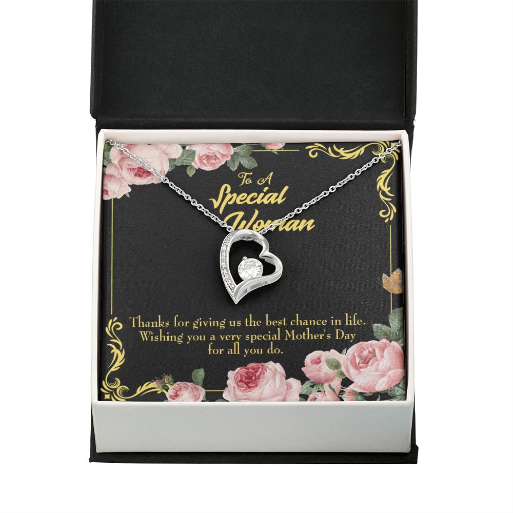 To Mom Wishing You Mom Forever Necklace w Message Card-Express Your Love Gifts