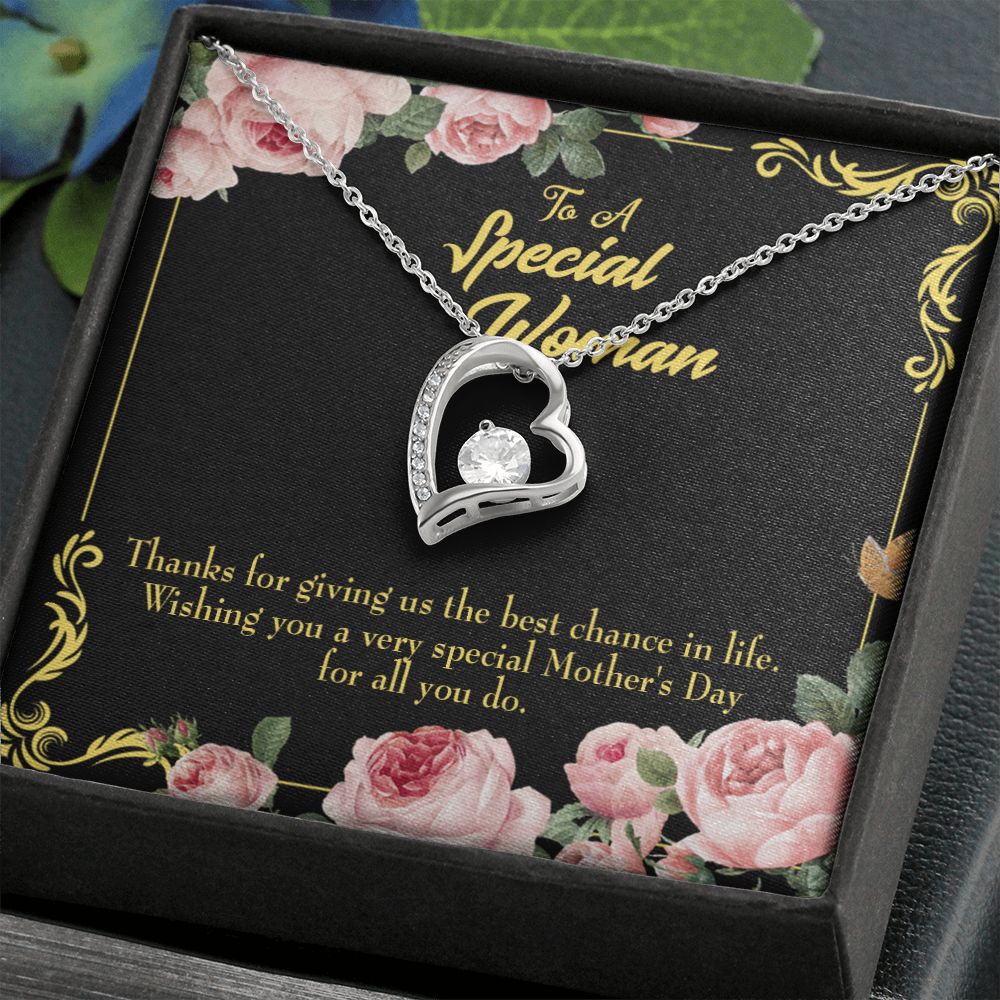 To Mom Wishing You Mom Forever Necklace w Message Card-Express Your Love Gifts