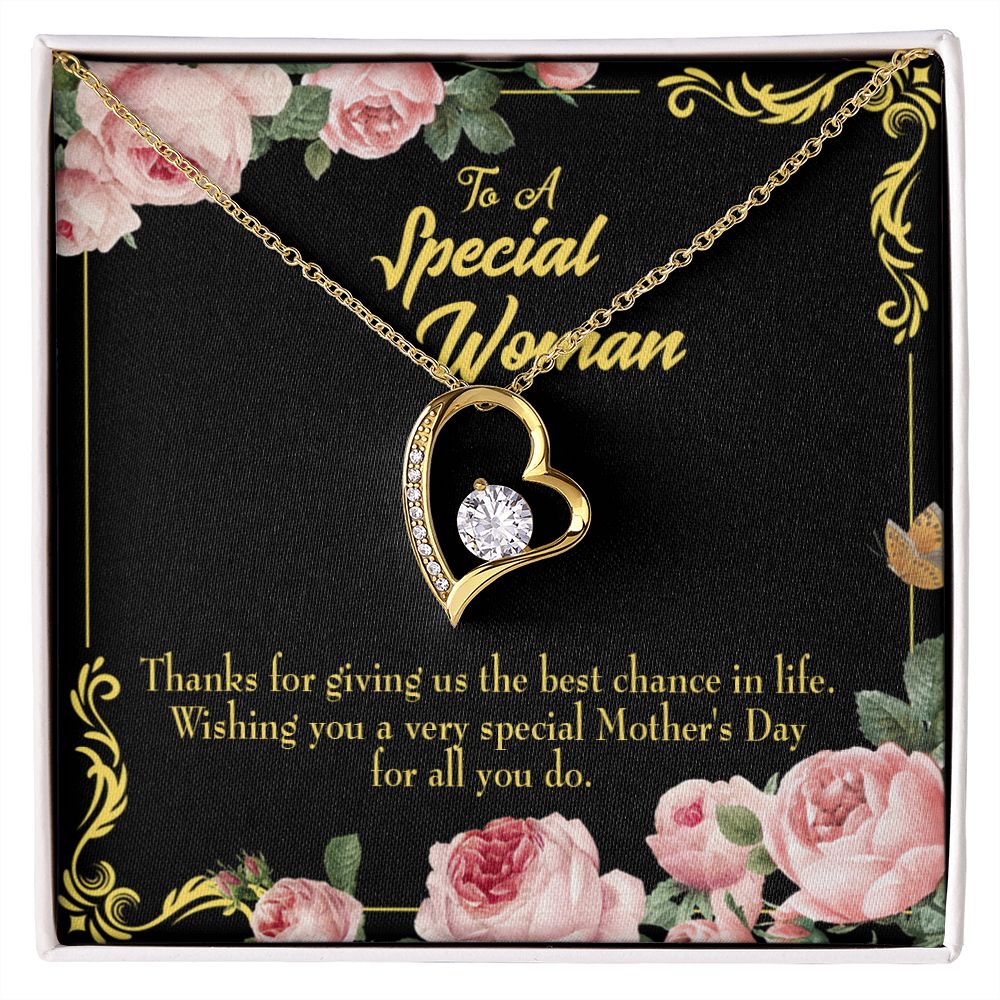 To Mom Wishing You Mom Forever Necklace w Message Card-Express Your Love Gifts