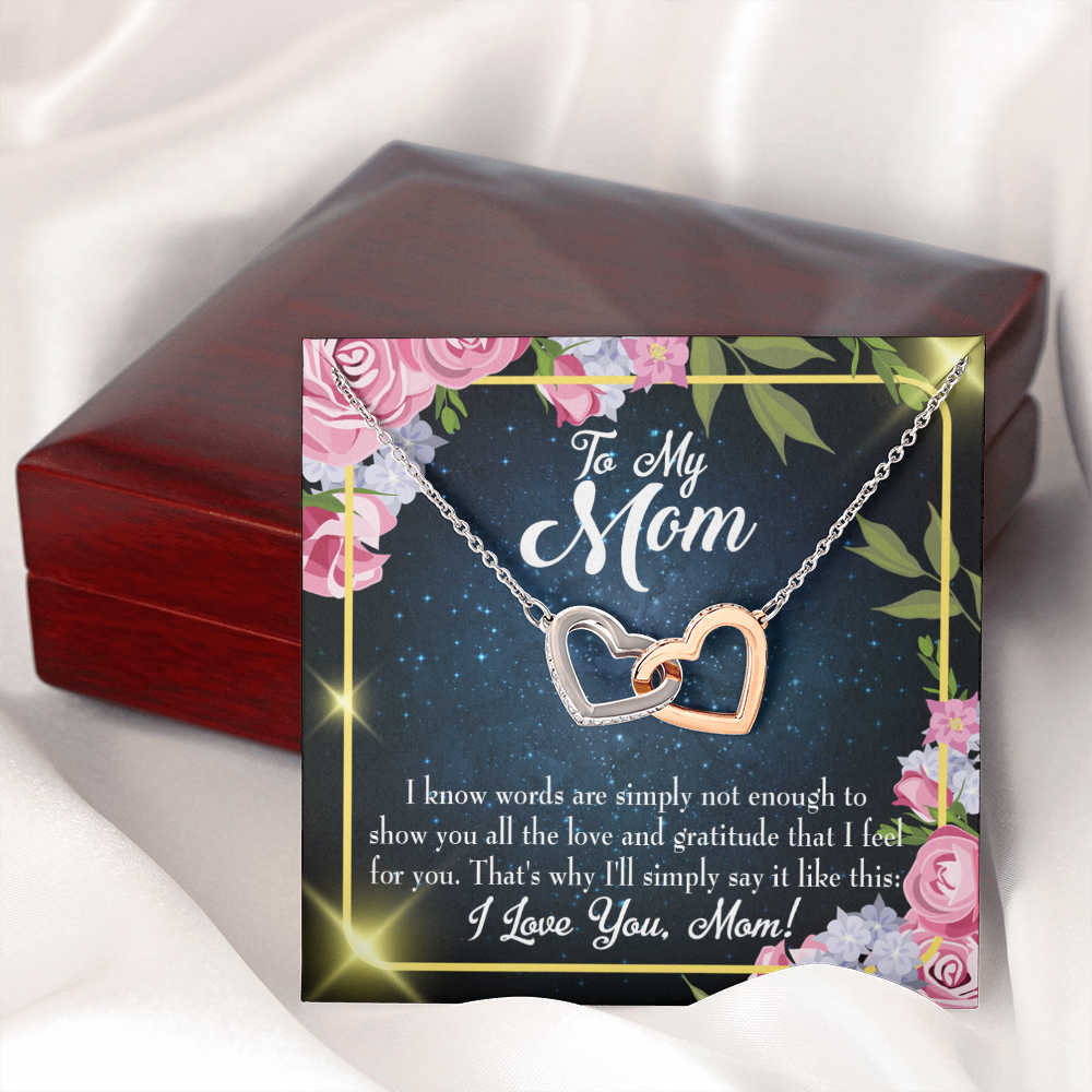 To Mom Words Not Enough Inseparable Necklace-Express Your Love Gifts