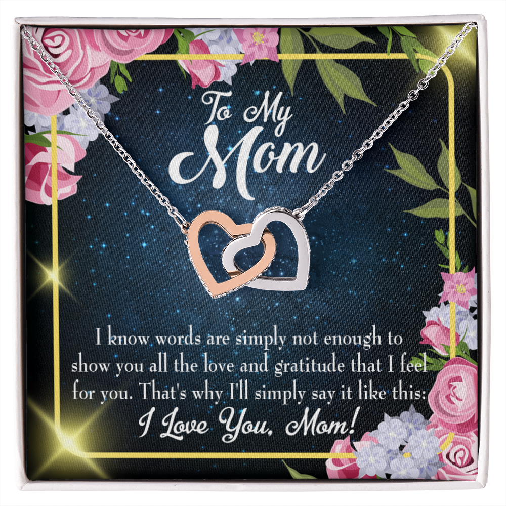 To Mom Words Not Enough Inseparable Necklace-Express Your Love Gifts