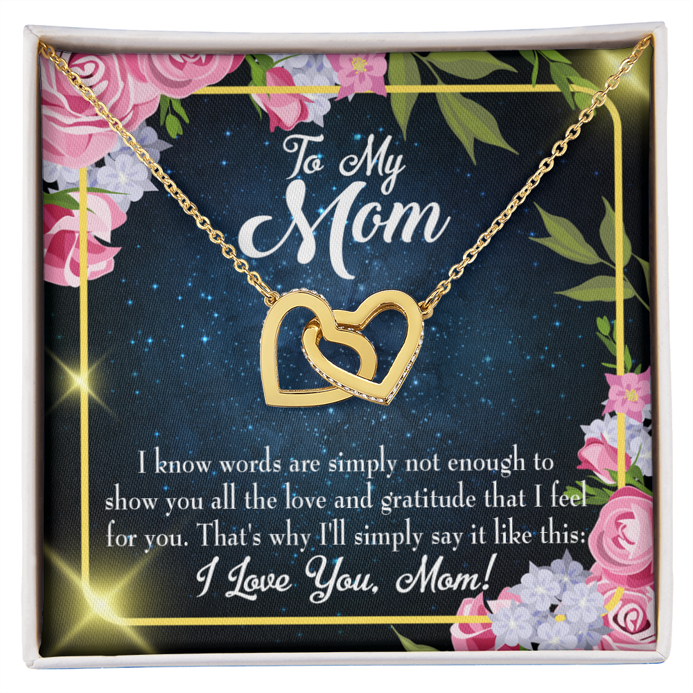 To Mom Words Not Enough Inseparable Necklace-Express Your Love Gifts