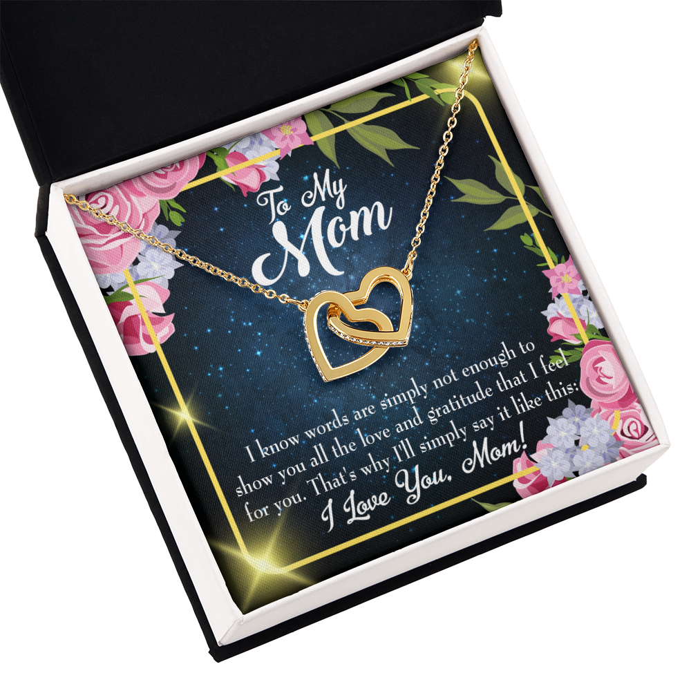 To Mom Words Not Enough Inseparable Necklace-Express Your Love Gifts