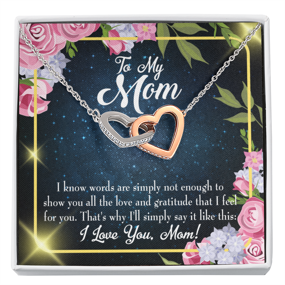 To Mom Words Not Enough Inseparable Necklace-Express Your Love Gifts