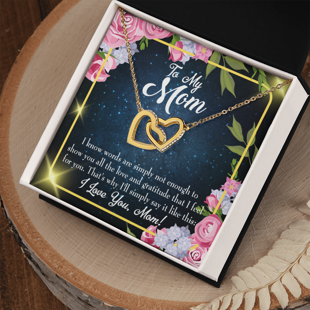 To Mom Words Not Enough Inseparable Necklace-Express Your Love Gifts