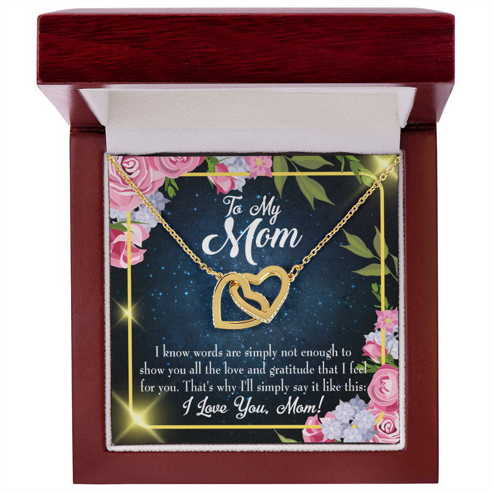 To Mom Words Not Enough Inseparable Necklace-Express Your Love Gifts