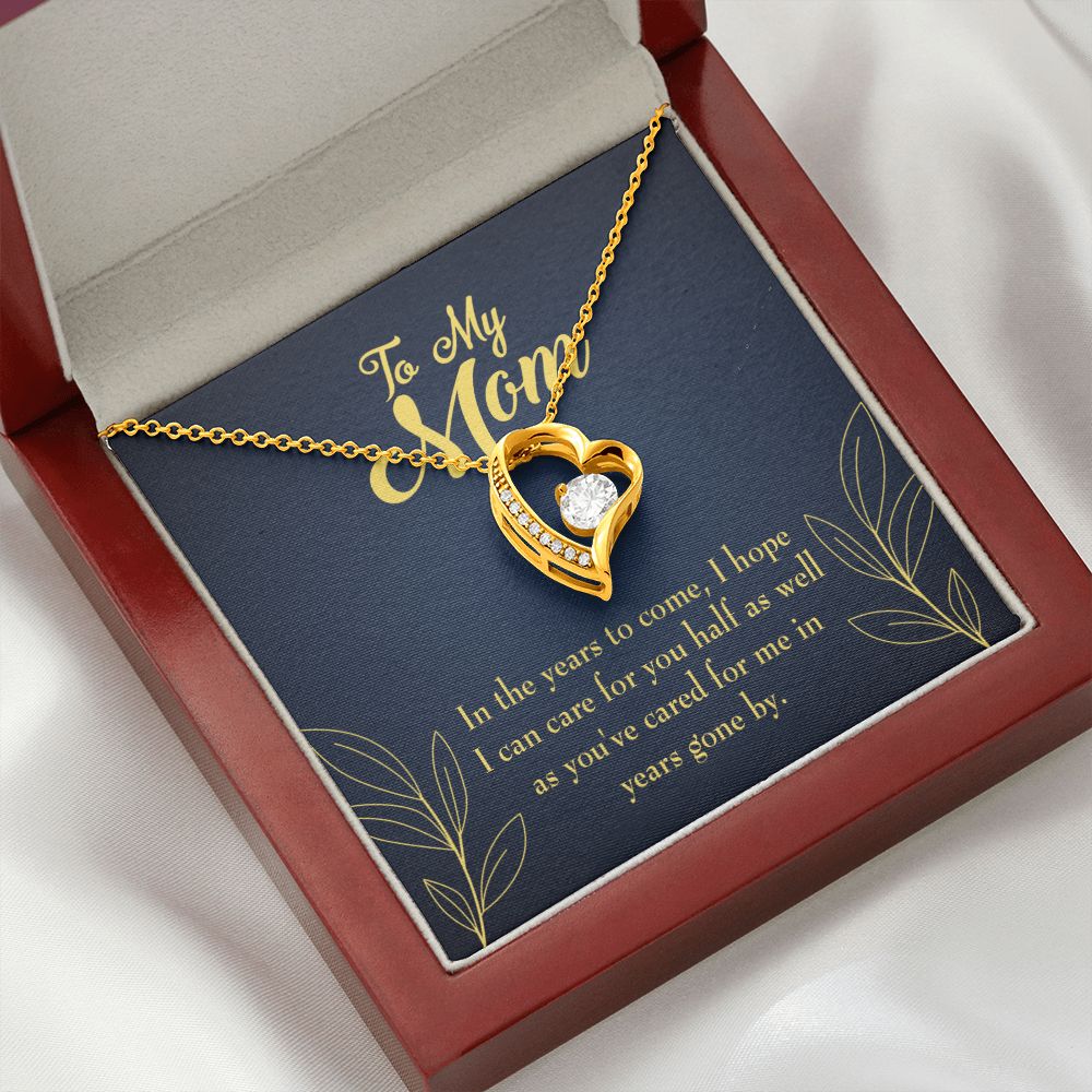 To Mom Years to Come Forever Necklace w Message Card-Express Your Love Gifts