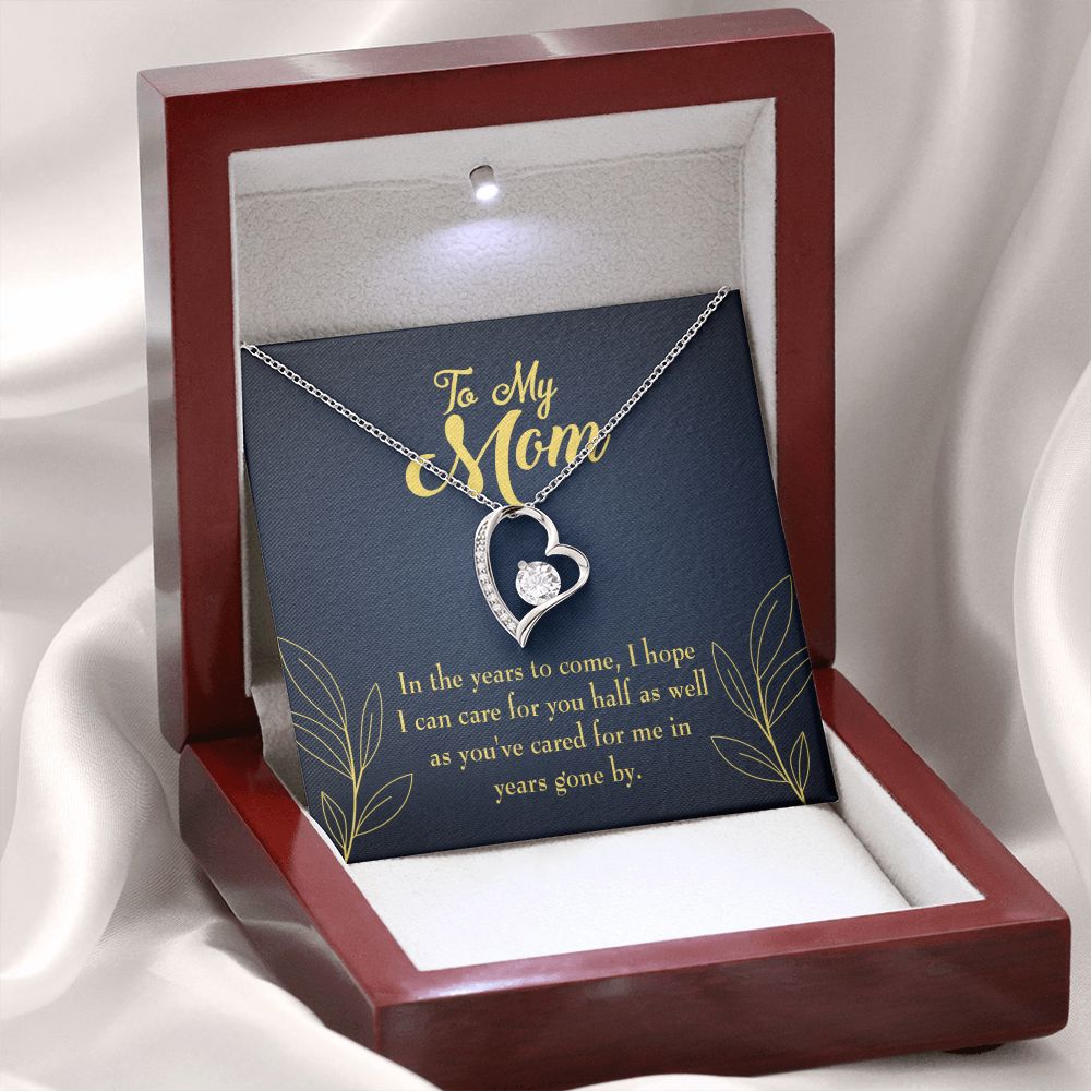 To Mom Years to Come Forever Necklace w Message Card-Express Your Love Gifts