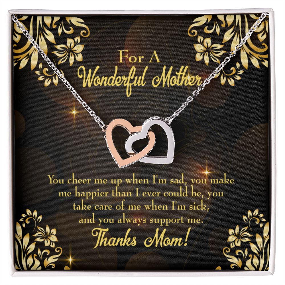 To Mom You Cheer Me Up When I'm Sad Inseparable Necklace-Express Your Love Gifts