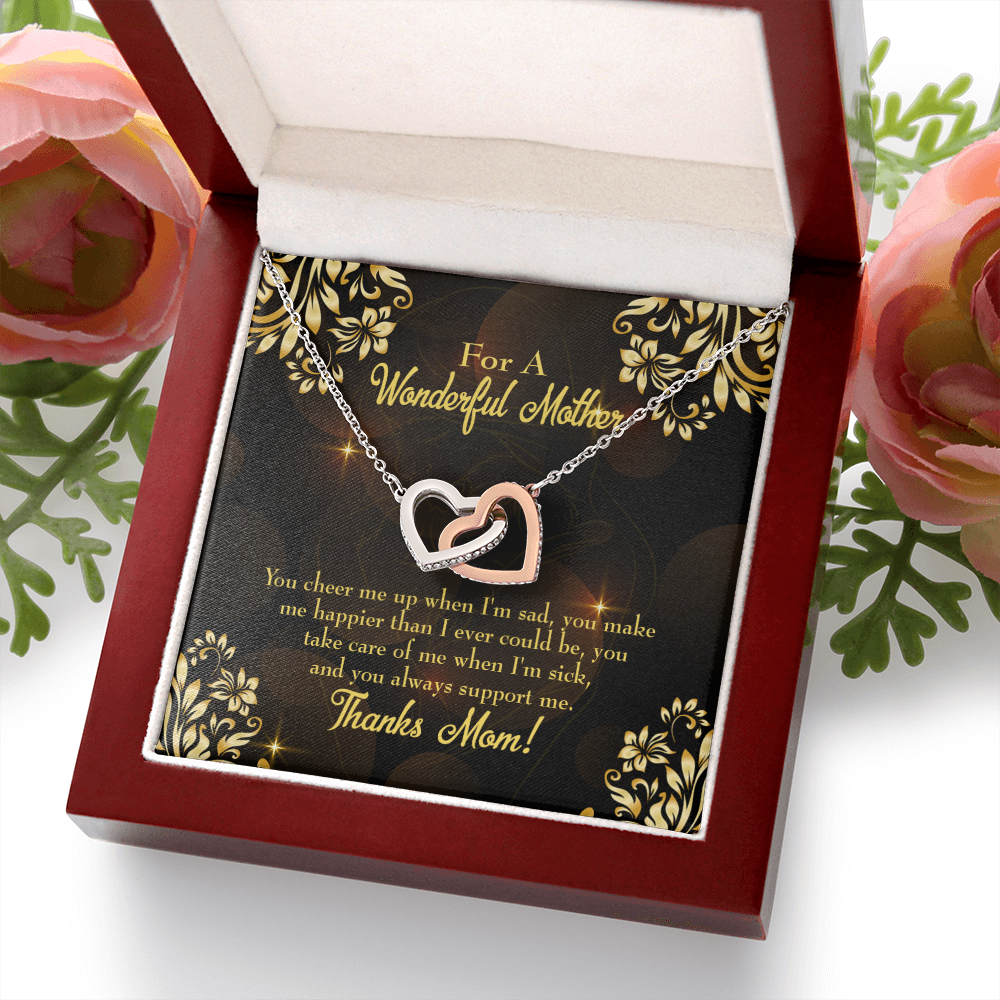 To Mom You Cheer Me Up When I'm Sad Inseparable Necklace-Express Your Love Gifts