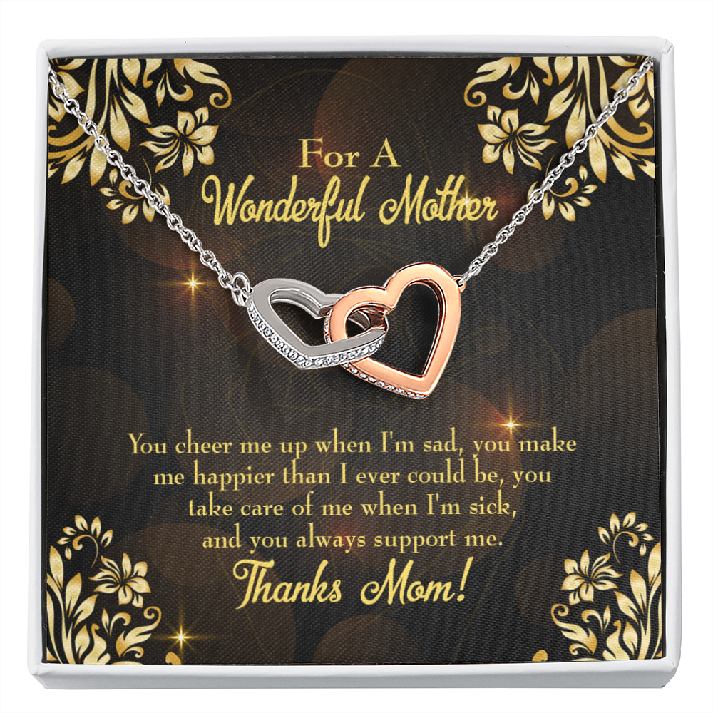 To Mom You Cheer Me Up When I'm Sad Inseparable Necklace-Express Your Love Gifts