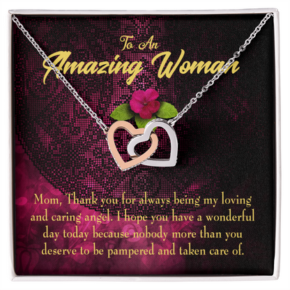 To Mom You Deserved to be Pampered Inseparable Necklace-Express Your Love Gifts