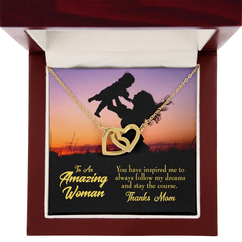 To Mom You Inspired Me toFollow my Dreams Inseparable Necklace-Express Your Love Gifts