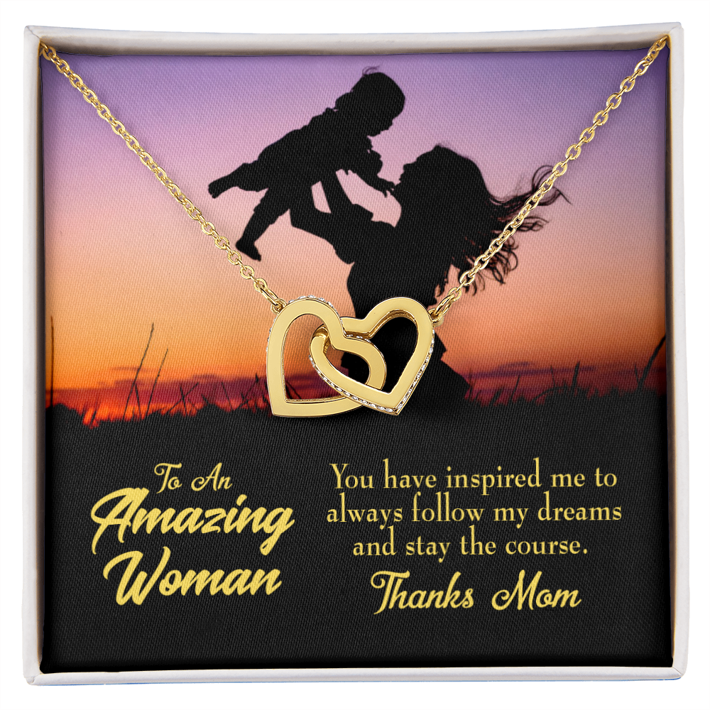 To Mom You Inspired Me toFollow my Dreams Inseparable Necklace-Express Your Love Gifts
