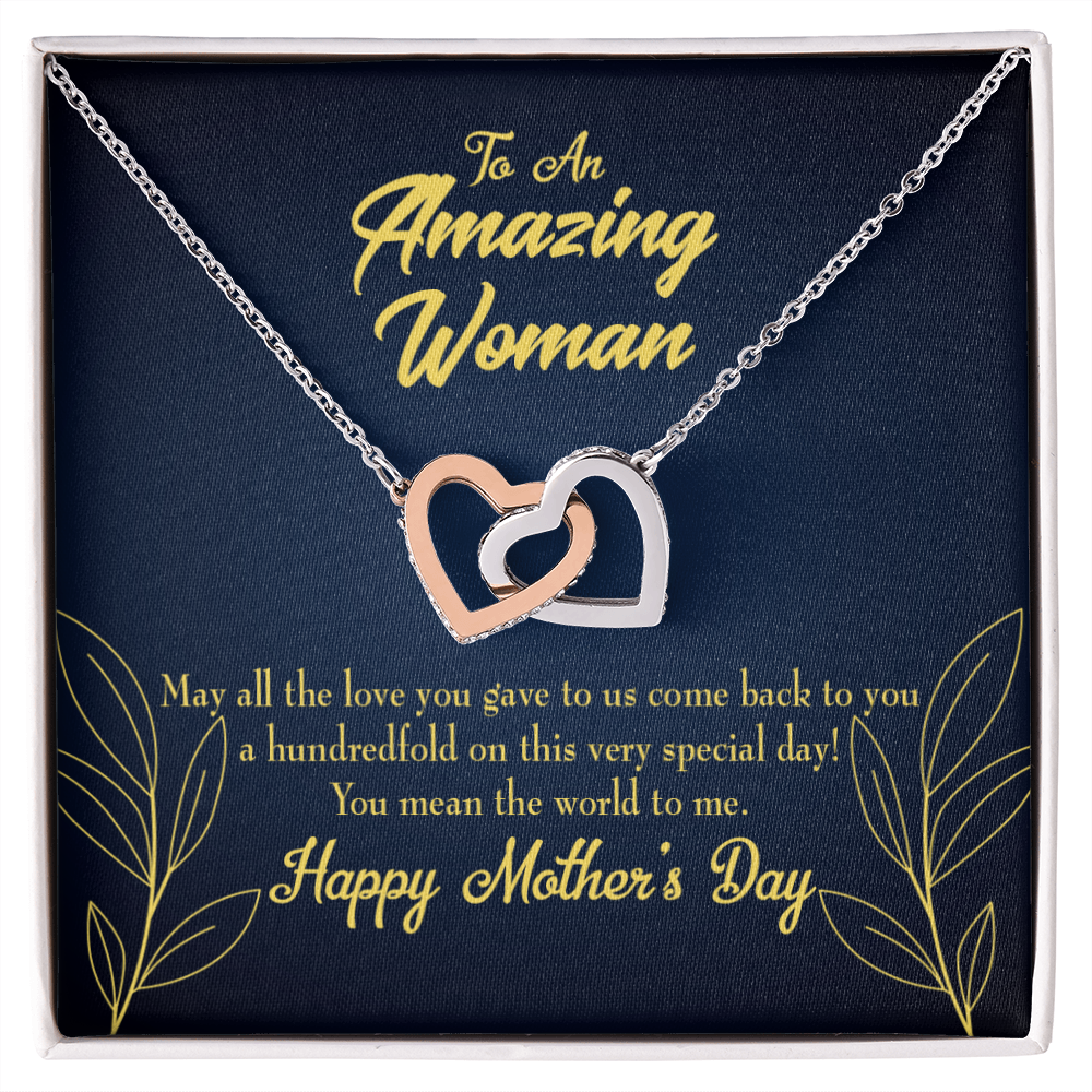 To Mom You Mean the World to Me Inseparable Necklace-Express Your Love Gifts