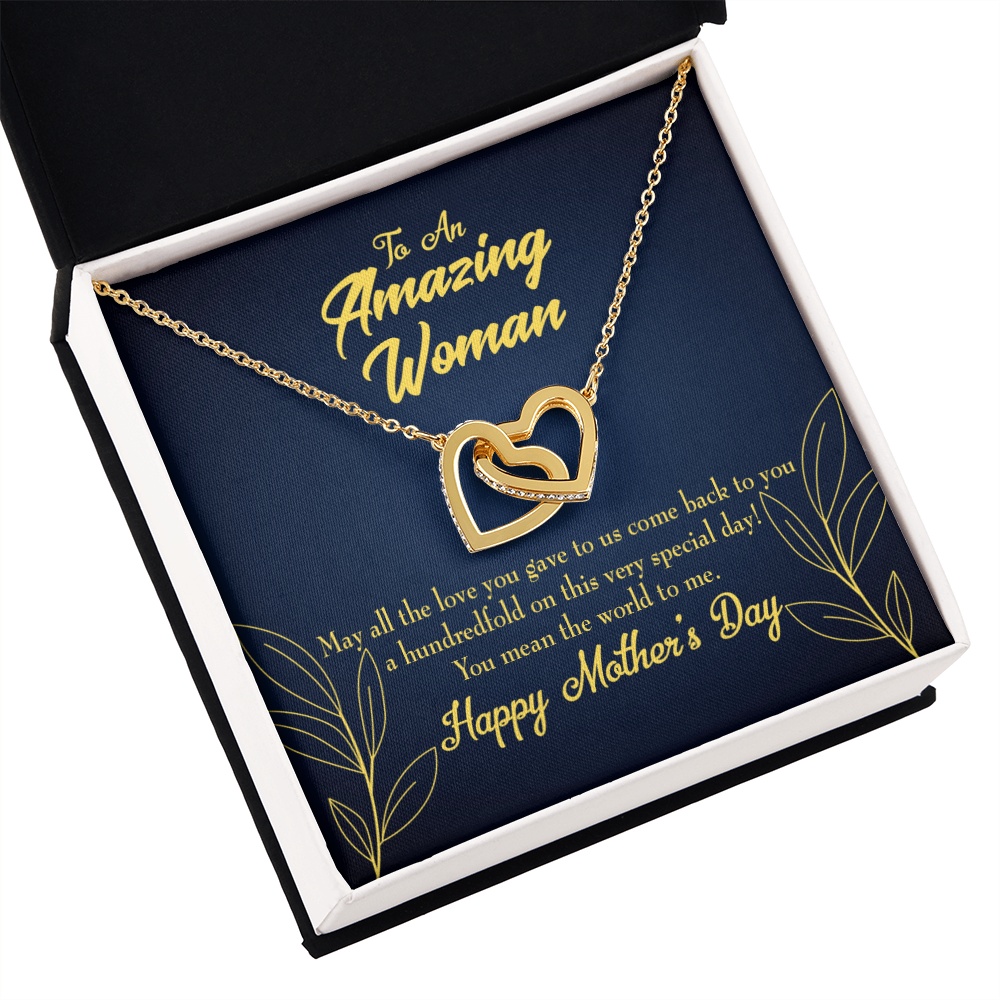 To Mom You Mean the World to Me Inseparable Necklace-Express Your Love Gifts