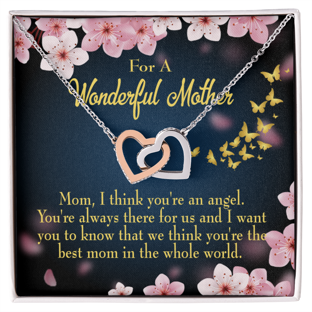 To Mom You're an Angel Inseparable Necklace-Express Your Love Gifts