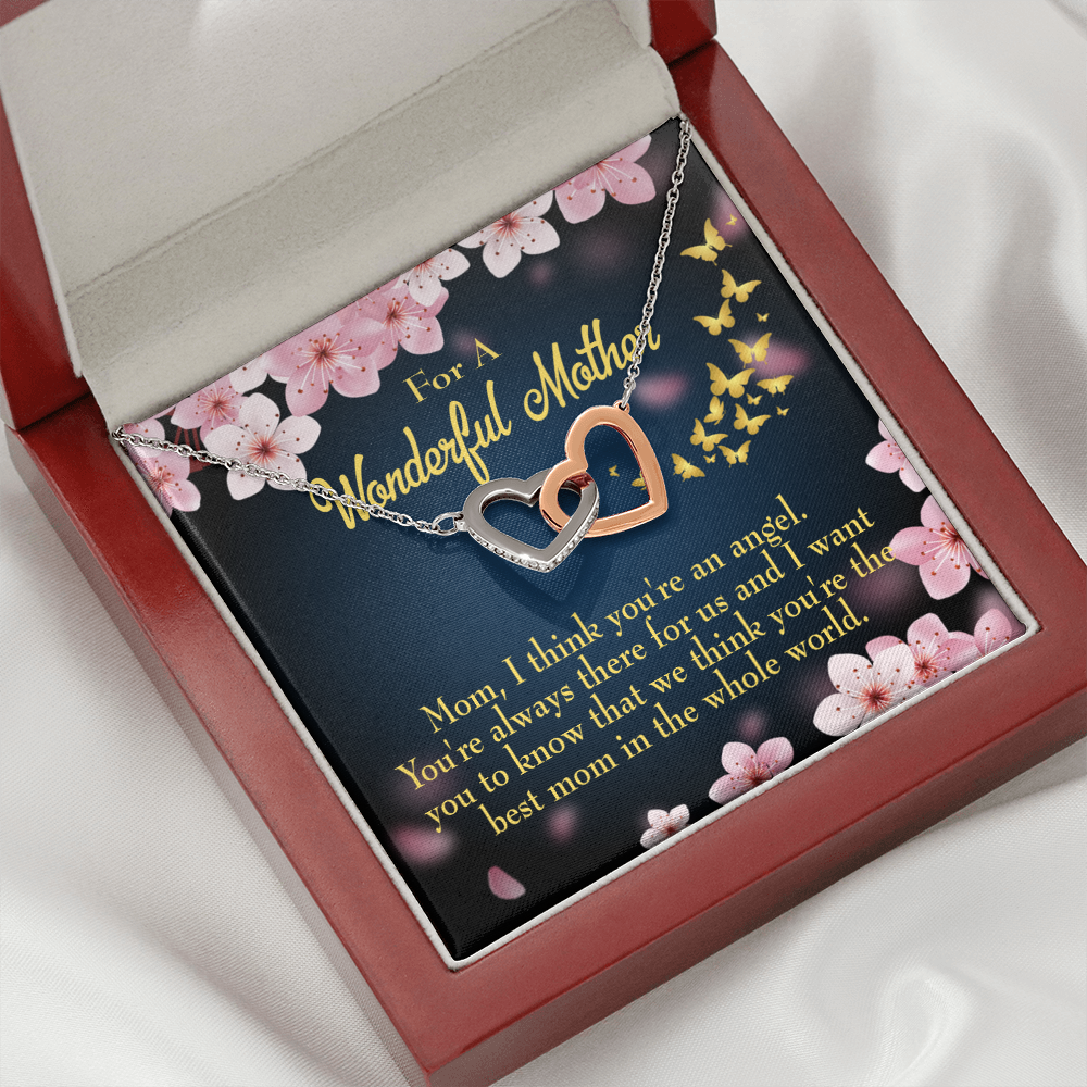 To Mom You're an Angel Inseparable Necklace-Express Your Love Gifts