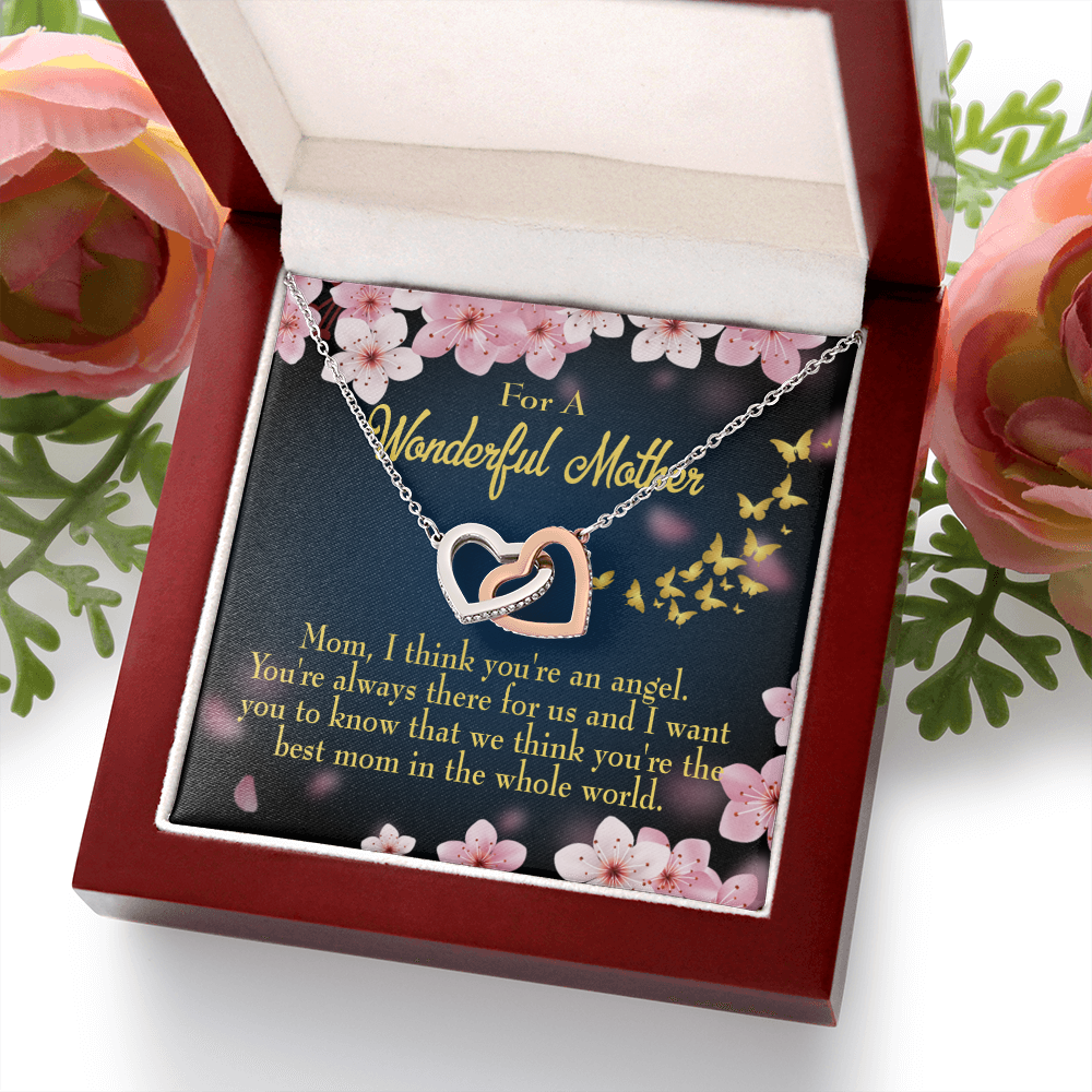 To Mom You're an Angel Inseparable Necklace-Express Your Love Gifts