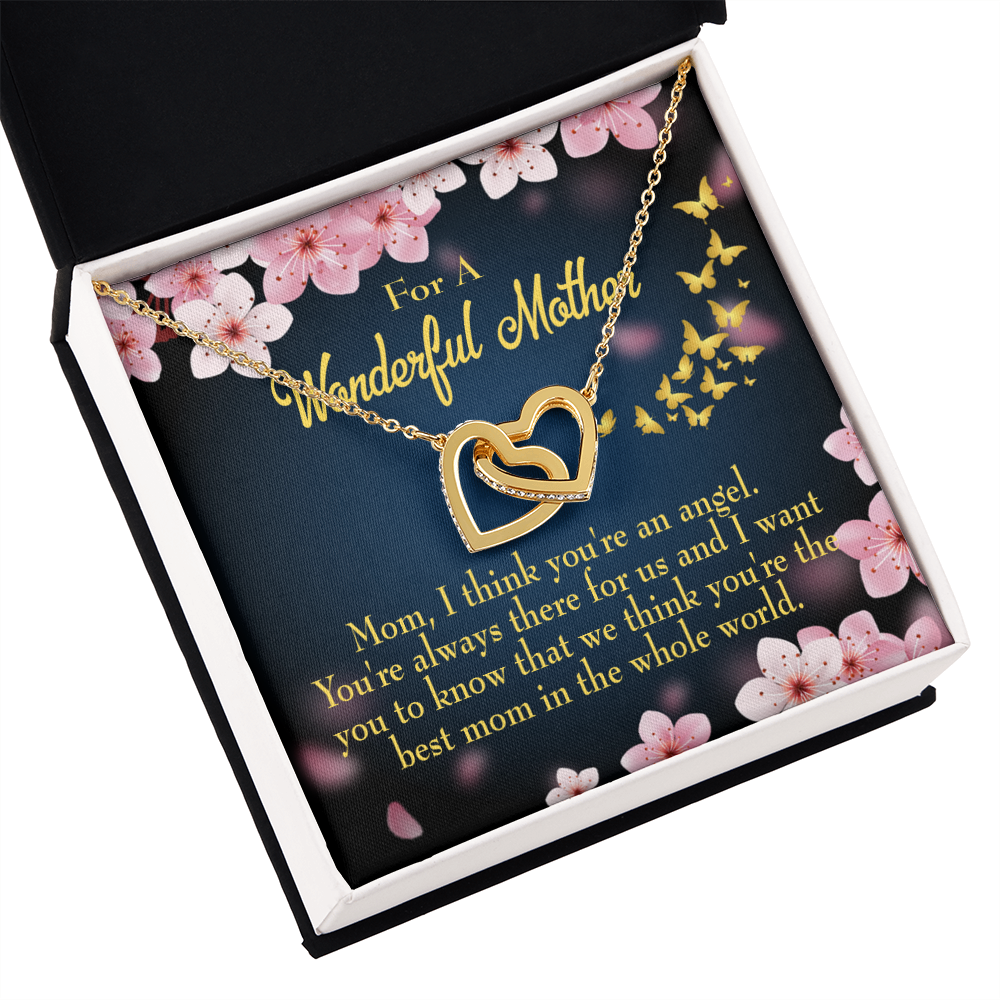 To Mom You're an Angel Inseparable Necklace-Express Your Love Gifts