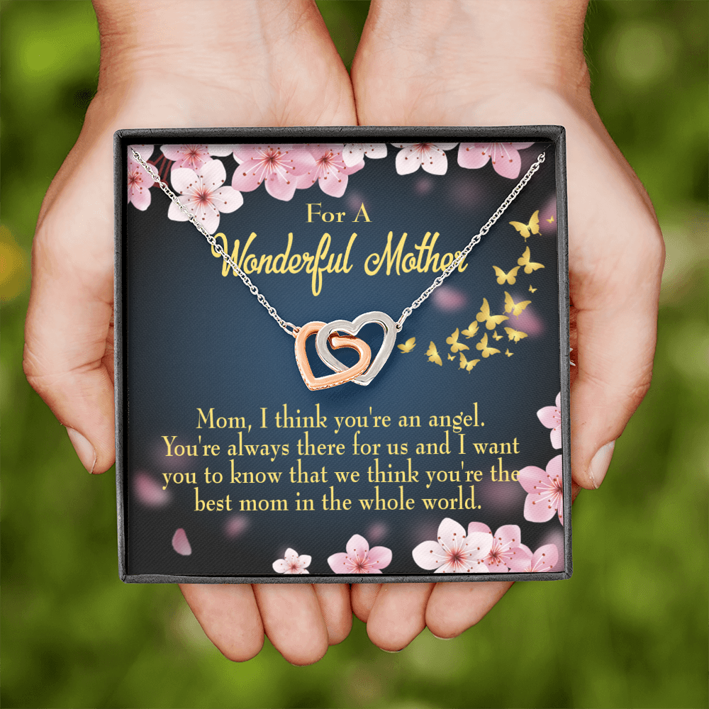 To Mom You're an Angel Inseparable Necklace-Express Your Love Gifts