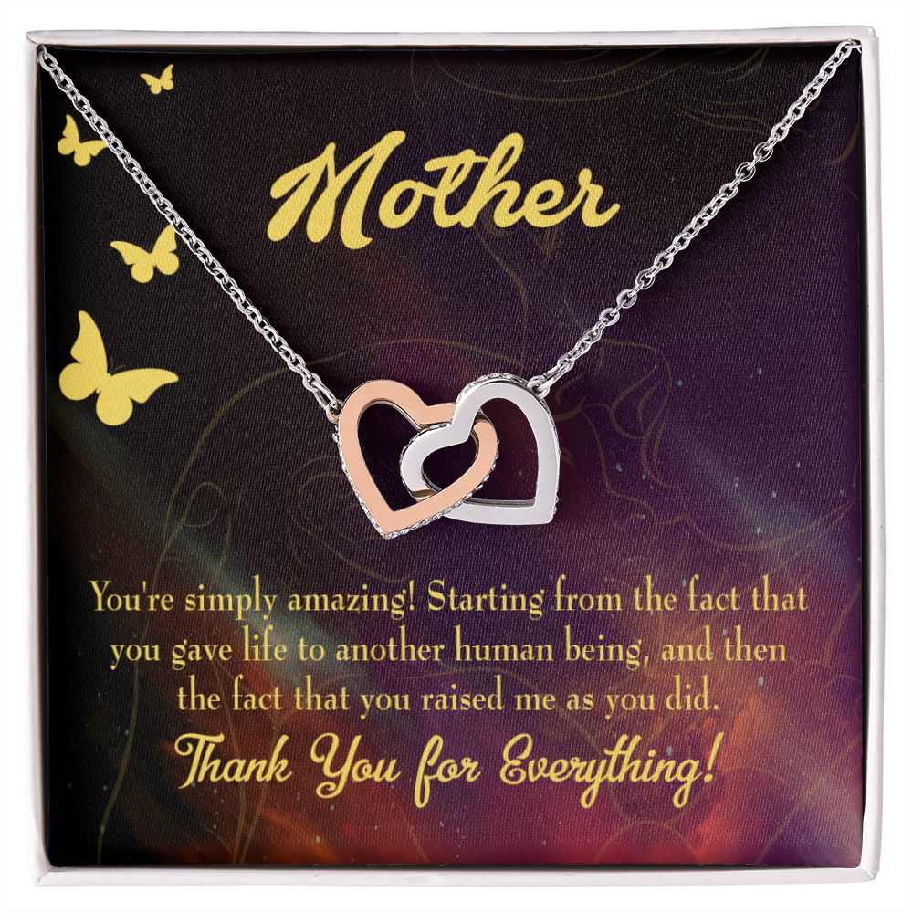 To Mom You're Simply Amazing Inseparable Necklace-Express Your Love Gifts