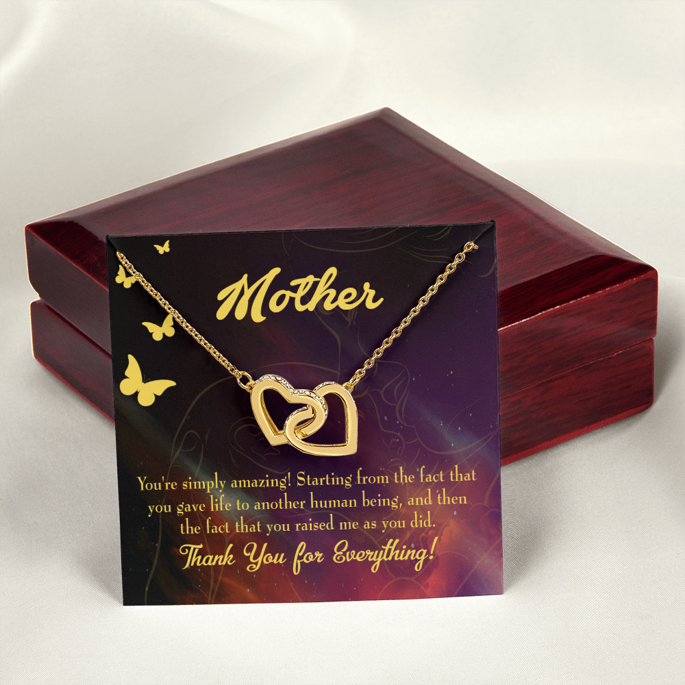 To Mom You're Simply Amazing Inseparable Necklace-Express Your Love Gifts