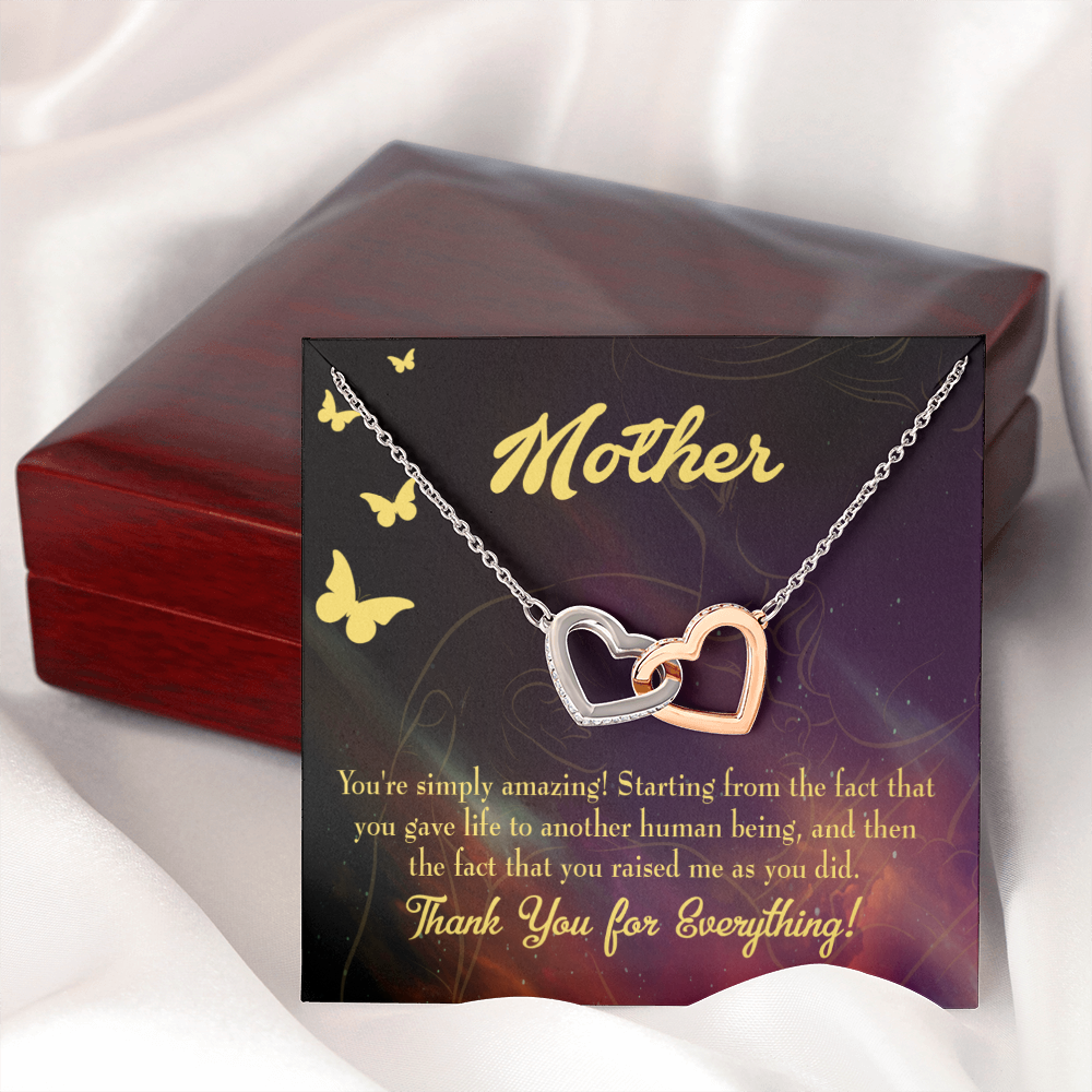 To Mom You're Simply Amazing Inseparable Necklace-Express Your Love Gifts