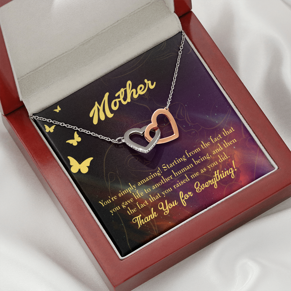 To Mom You're Simply Amazing Inseparable Necklace-Express Your Love Gifts