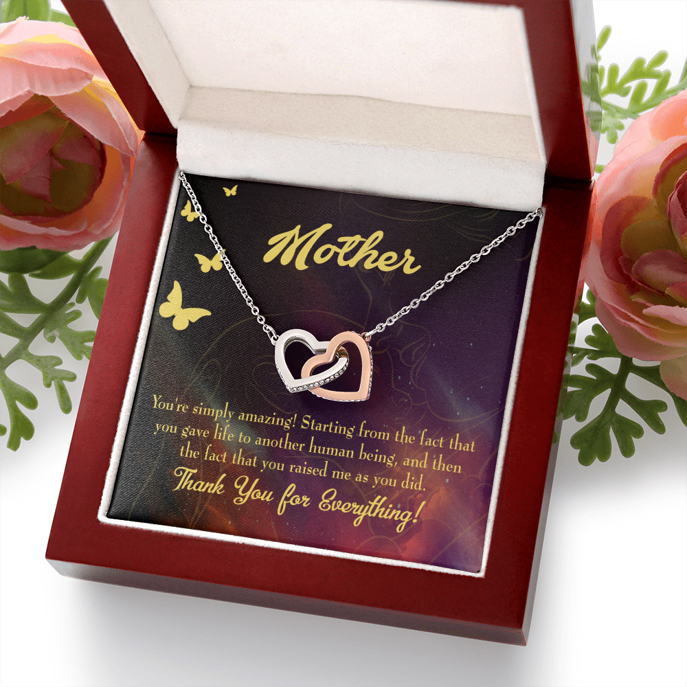 To Mom You're Simply Amazing Inseparable Necklace-Express Your Love Gifts