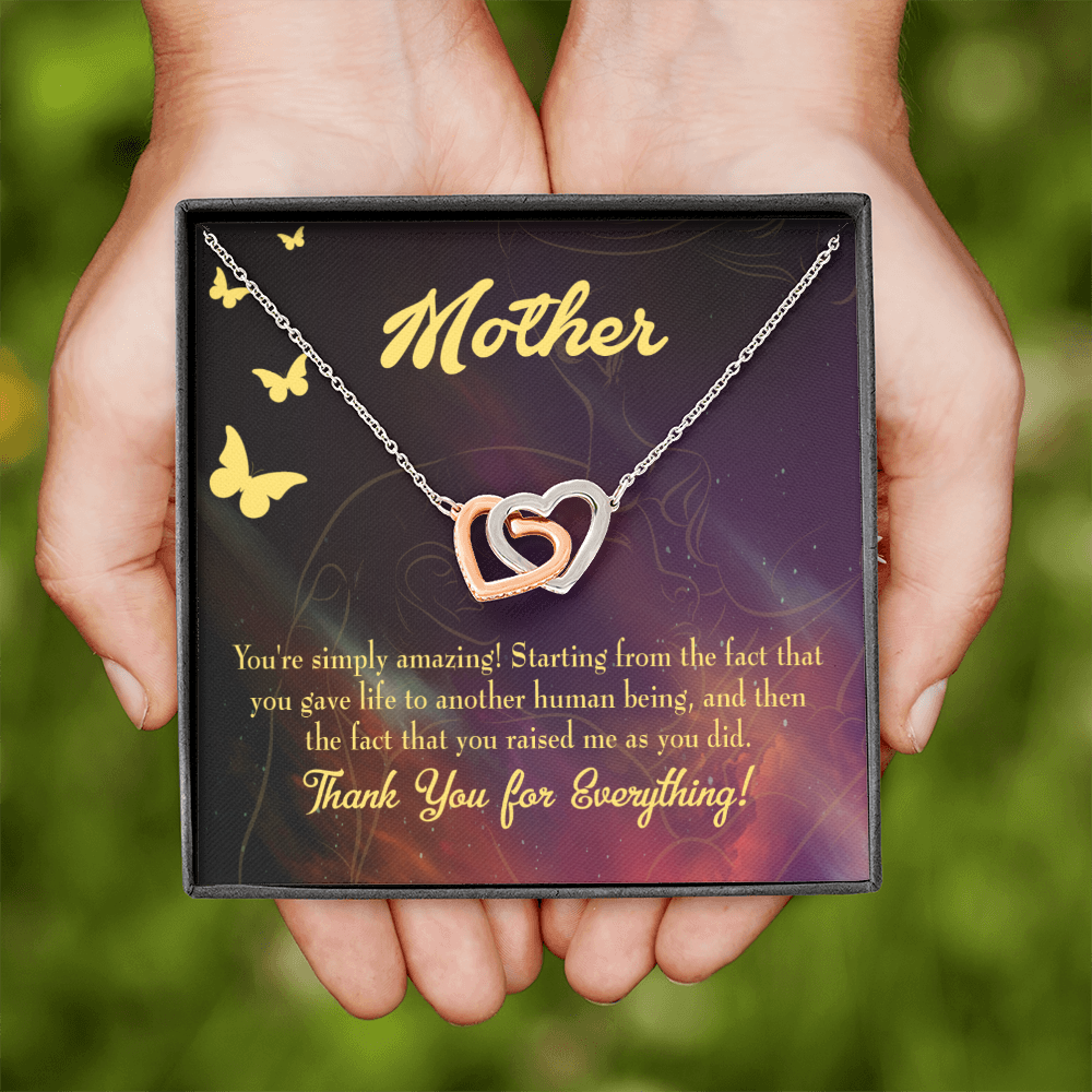 To Mom You're Simply Amazing Inseparable Necklace-Express Your Love Gifts