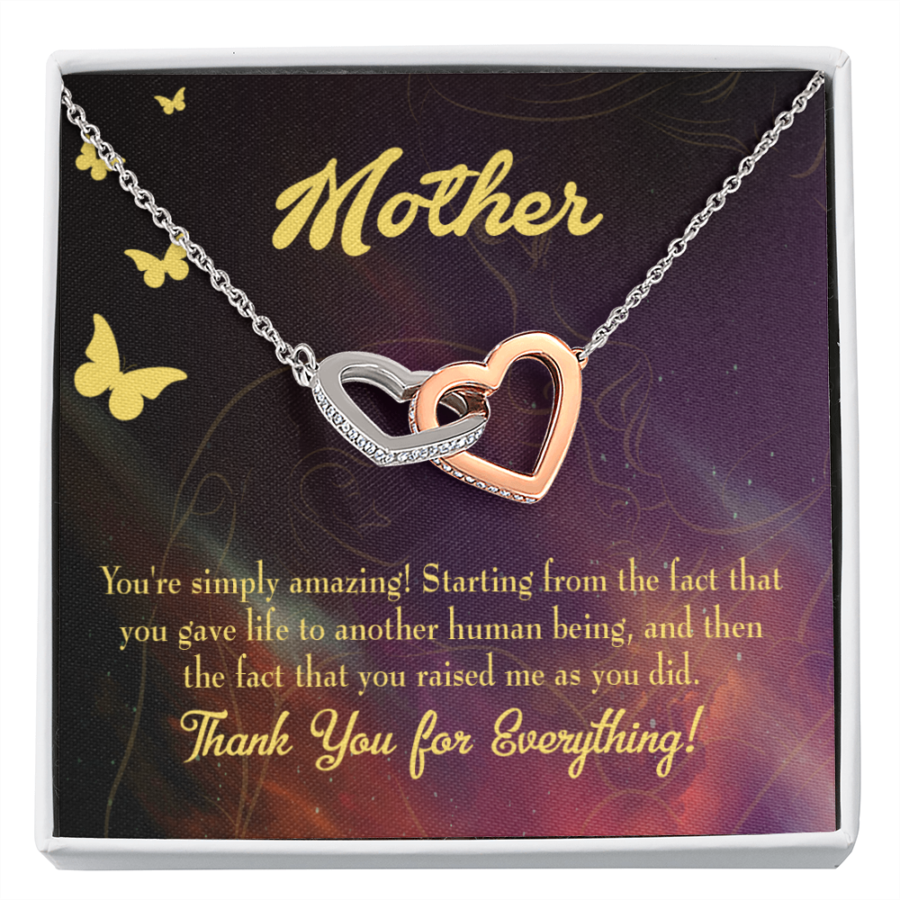 To Mom You're Simply Amazing Inseparable Necklace-Express Your Love Gifts