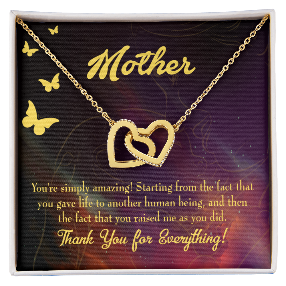 To Mom You're Simply Amazing Inseparable Necklace-Express Your Love Gifts