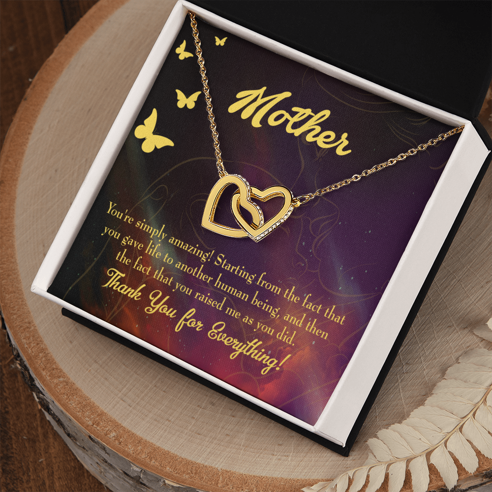 To Mom You're Simply Amazing Inseparable Necklace-Express Your Love Gifts