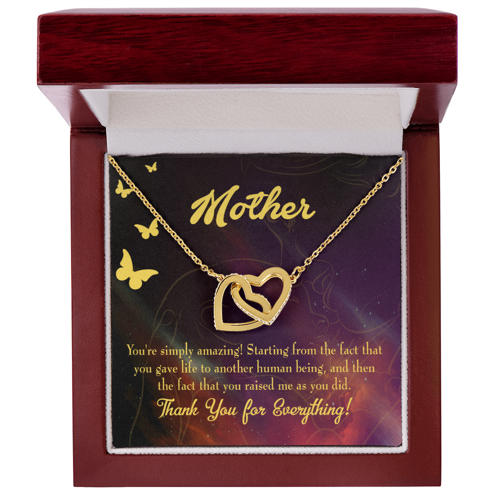 To Mom You're Simply Amazing Inseparable Necklace-Express Your Love Gifts