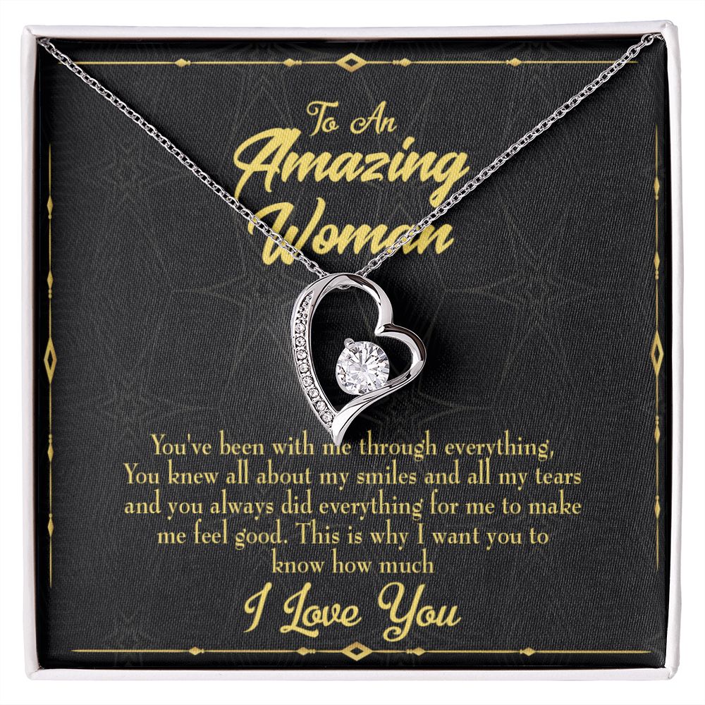 To Mom You With Me Forever Necklace w Message Card-Express Your Love Gifts