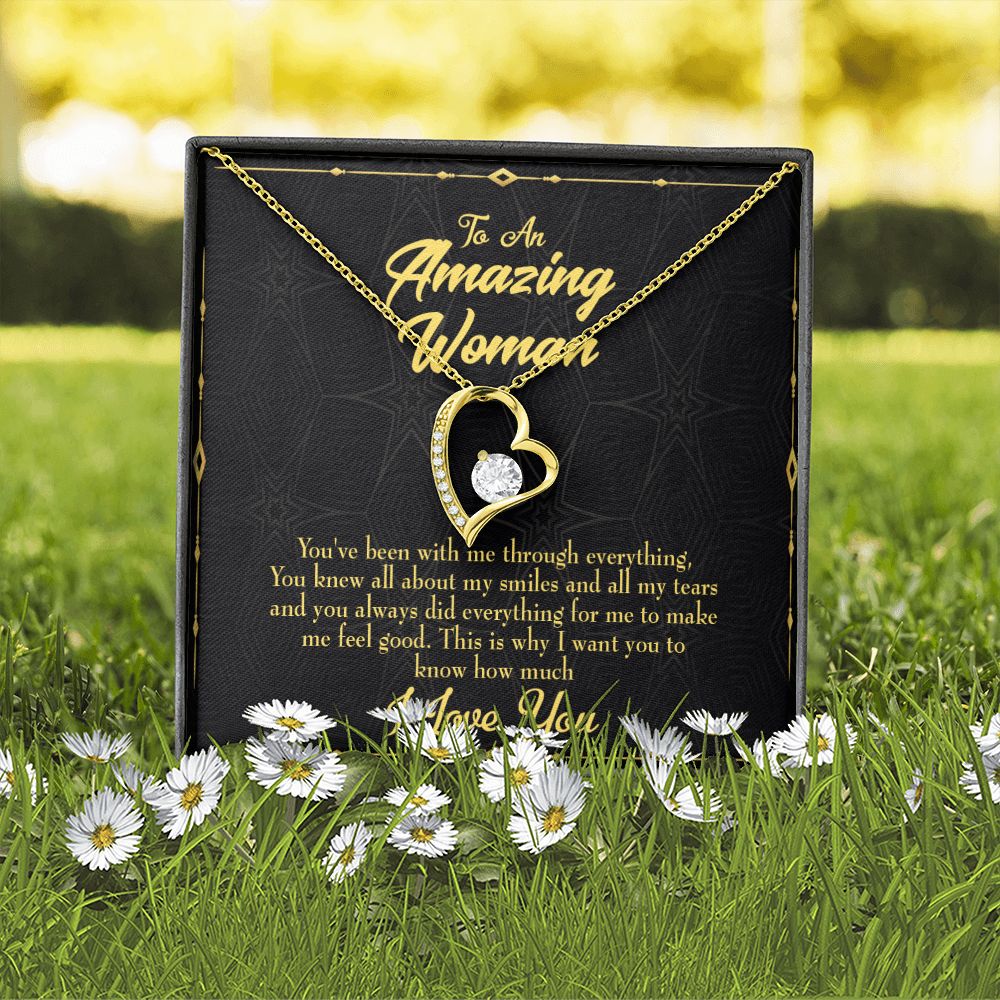 To Mom You With Me Forever Necklace w Message Card-Express Your Love Gifts