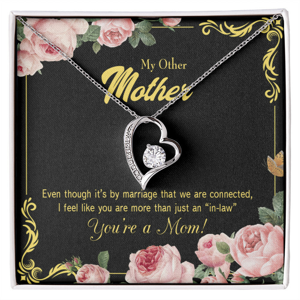 To Mother-in-Law Connected Forever Necklace w Message Card-Express Your Love Gifts