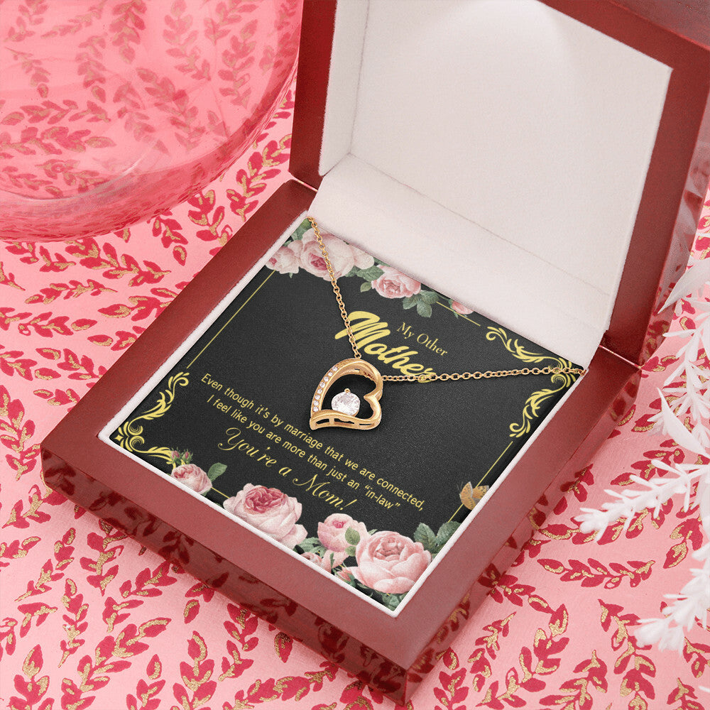 To Mother-in-Law Connected Forever Necklace w Message Card-Express Your Love Gifts